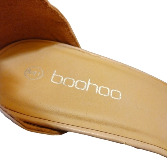 Boohoo Champagne ankle strap block heels US 10 - Picture 2 of 6